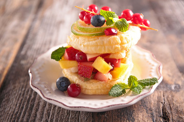 delicious fruit cake dessert