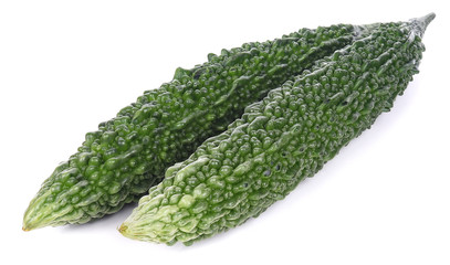 Bitter melon on white background