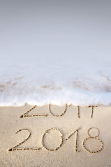 New Year 2018 is coming concept.