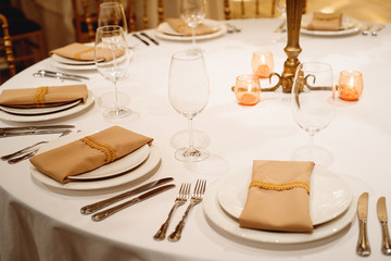 Wedding table setting 