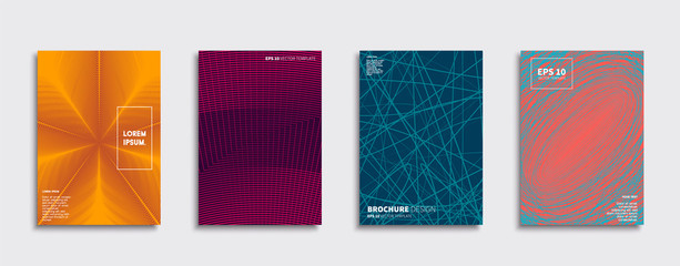 Vector cover designs. Future Poster template. Smartphone modern background set.