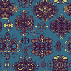 Seamless pattern with colorful abstract shape