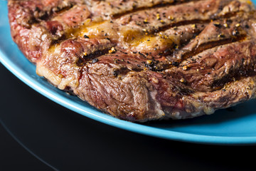 Steak on plate
