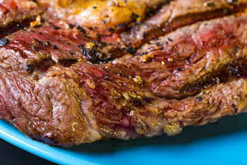 Corner of a steak
