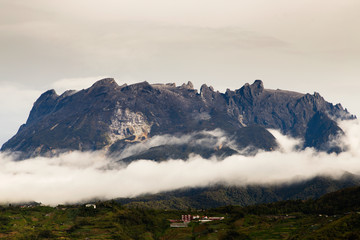 Majestic mount Kinabalu.  The highest mountain in Southeast Asia. Located at Kundasang, Sabah, Borneo, East Malaysia.