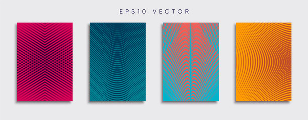 Vector cover designs. Future Poster template. Smartphone modern background set.