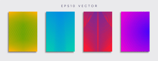 Vector cover designs. Future Poster template. Smartphone modern background set.