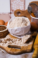 Flour from buckwheat grains