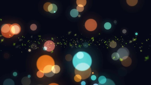 Blurry dots in pattern. Abstract background animation with moving round shapes. 