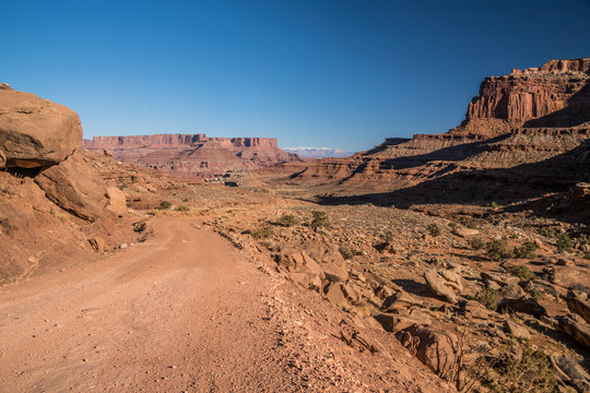 4x4 Dirt Road Through Desert Moab