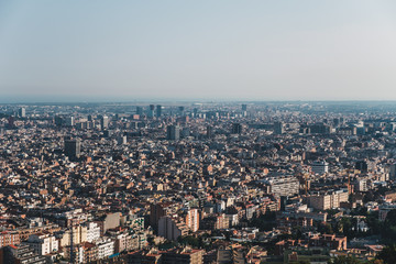 Cityscape view of Barcelona, Spain. Horizontal