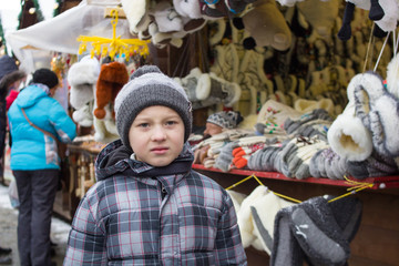 boy at the fair winter clothes