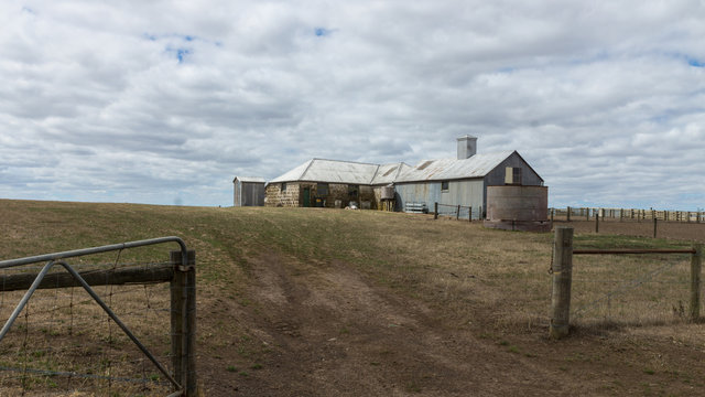 Manooka woolshed, north of Mortlake, Vic. blt abt 1848.