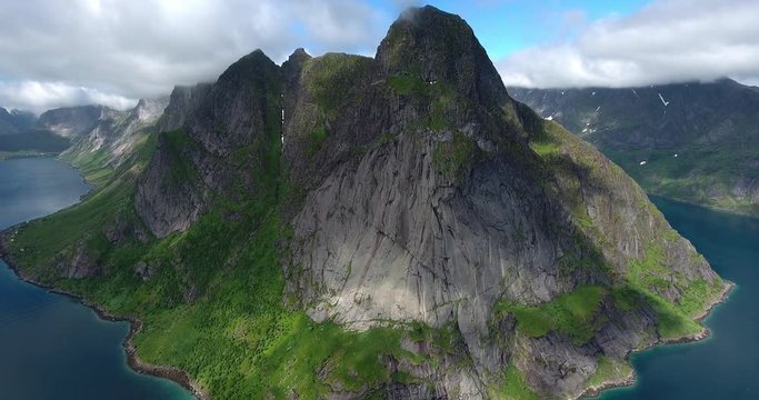 Lofoten mountains and Kirkefjord