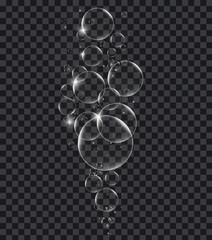 Soap or Water bubbles on tranparency background ,vector design element EPS10 illustration