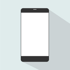Smartphone vector mockup flat design with shadow effect