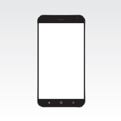 Smartphone mockup vector isolated with blank screen