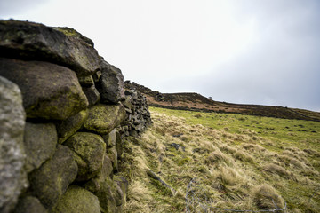 Dry Stone Walls Around The Roaches, Peak District National Park, Derbyshire, UK