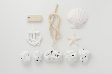 White ocean items.