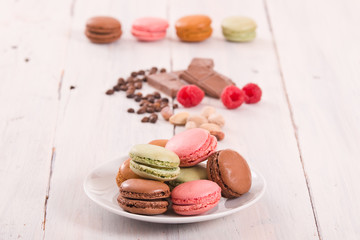 Colorful macarons. 