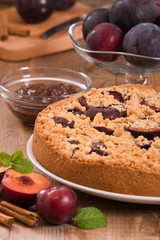 Plum tart. 