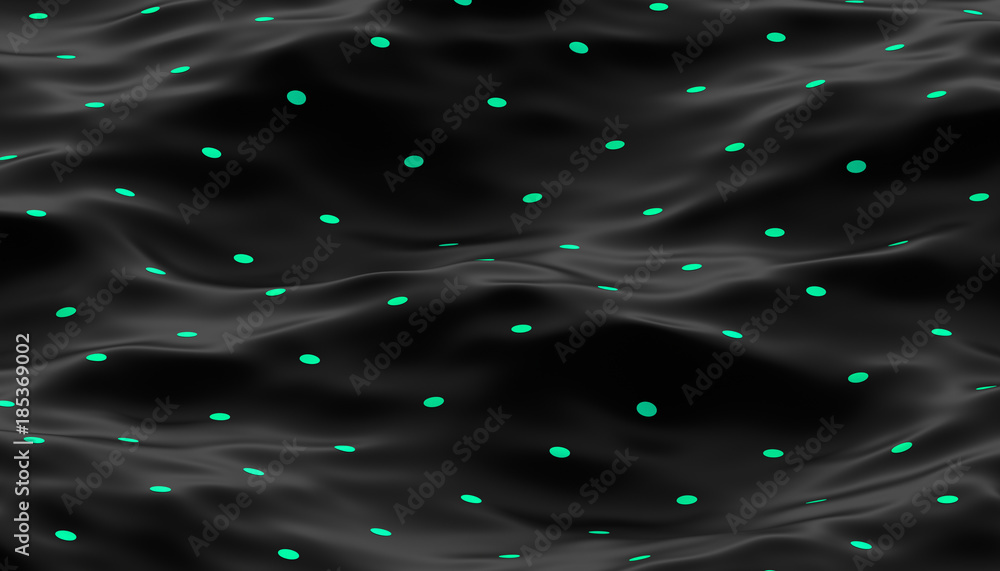 Poster abstract 3d rendering of smooth surface with ripples. cloth with waves. modern background design for