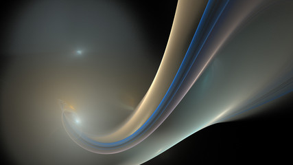 Creamy swirl fractal on black