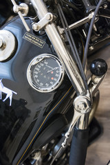 Speed indicator on motorbike old.