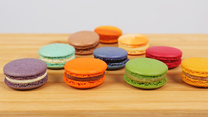Tasty delicious macaroons biscuits