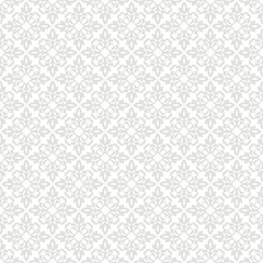 Floral pattern. Wallpaper seamless vector background. Grey and white ornament. Graphic modern pattern