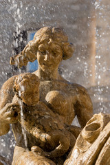Fototapeta na wymiar Fountain of Diana - Ortigia Syracuse Sicily Italy