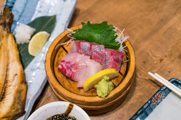 Fresh Salmon Cuisine in Japan