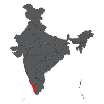 Location Of Kerala In India Map Kerala Map Images – Browse 598 Stock Photos, Vectors, And Video | Adobe  Stock
