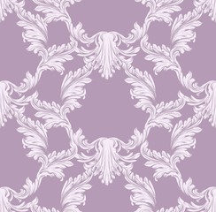 Baroque pattern background Vector. Vintage ornament decor textures