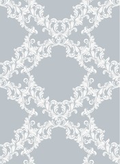 Baroque pattern background Vector. Vintage ornament decor textures