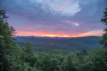 Fototapeta na wymiar Interesting Morning Mountain Sunrise - 108
