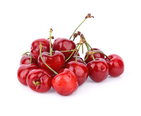 Cherry on a white background