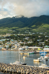 Vertical shot of Basseterre, St Kitts