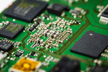 Obraz premium close-up of electronic circuit board.