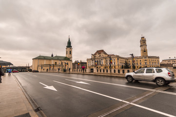 Oradea City Hall in a cloudy day.