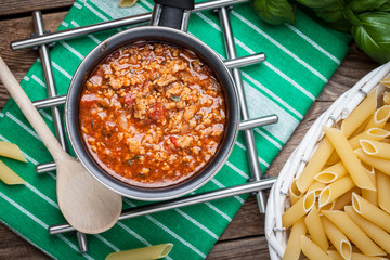 Mediterranean meal preparation.