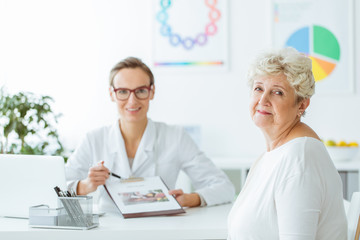 Fototapeta premium Diabetes during appointment with nutritionist