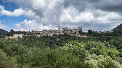 Fototapeta na wymiar Bussi sul Tirino, historic town in Abruzzi