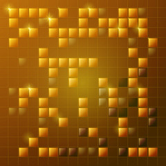 Abstract background in sunny shades of yellow. Rectangular and square shapes. Space for text.