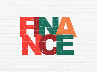 Money concept: Finance on wall background