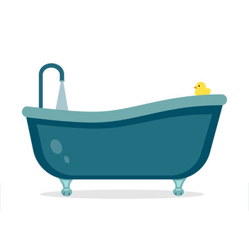 Badewanne Flat Design