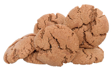 Appetizing chocolate chip cookies isolated