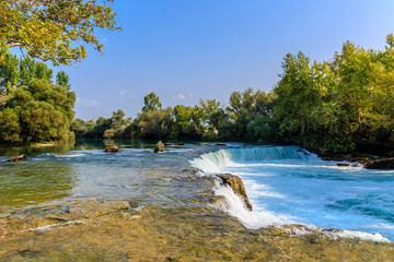 Waterfall on river