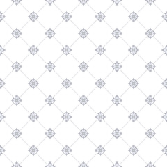Floral pattern. Wallpaper baroque, damask. Seamless vector background. Blue and white ornament. Graphic modern pattern