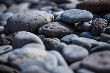 Fototapeta na wymiar Kieselsteine stones at beach